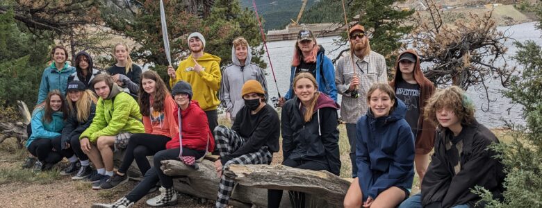 New Vista students fish with Colorado Parka & Wildlife at Gross Reservoir