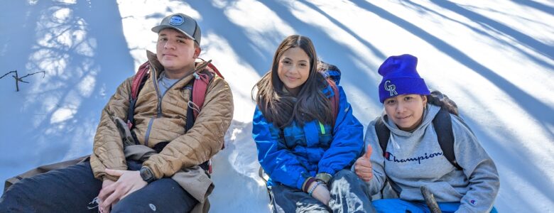 Three Centaurus students at Caribou Ranch