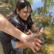 A DMLK student caught a fish!