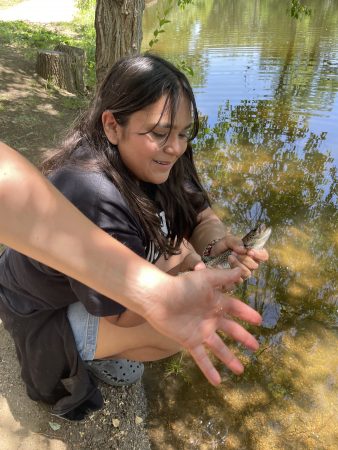 A DMLK student caught a fish!