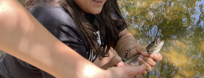 A DMLK student caught a fish!