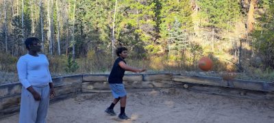 An AXL student playing Gaga Ball