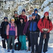 Photo of the Changemakers Alumi gathered for a hike in the snow