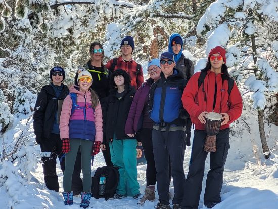 Photo of the Changemakers Alumi reunited for a hike in the snow