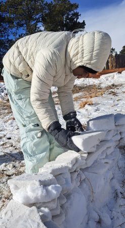 AXL Academy 7th graders enjoyed creating a snow fort during their overnight trip to Cal-wood.